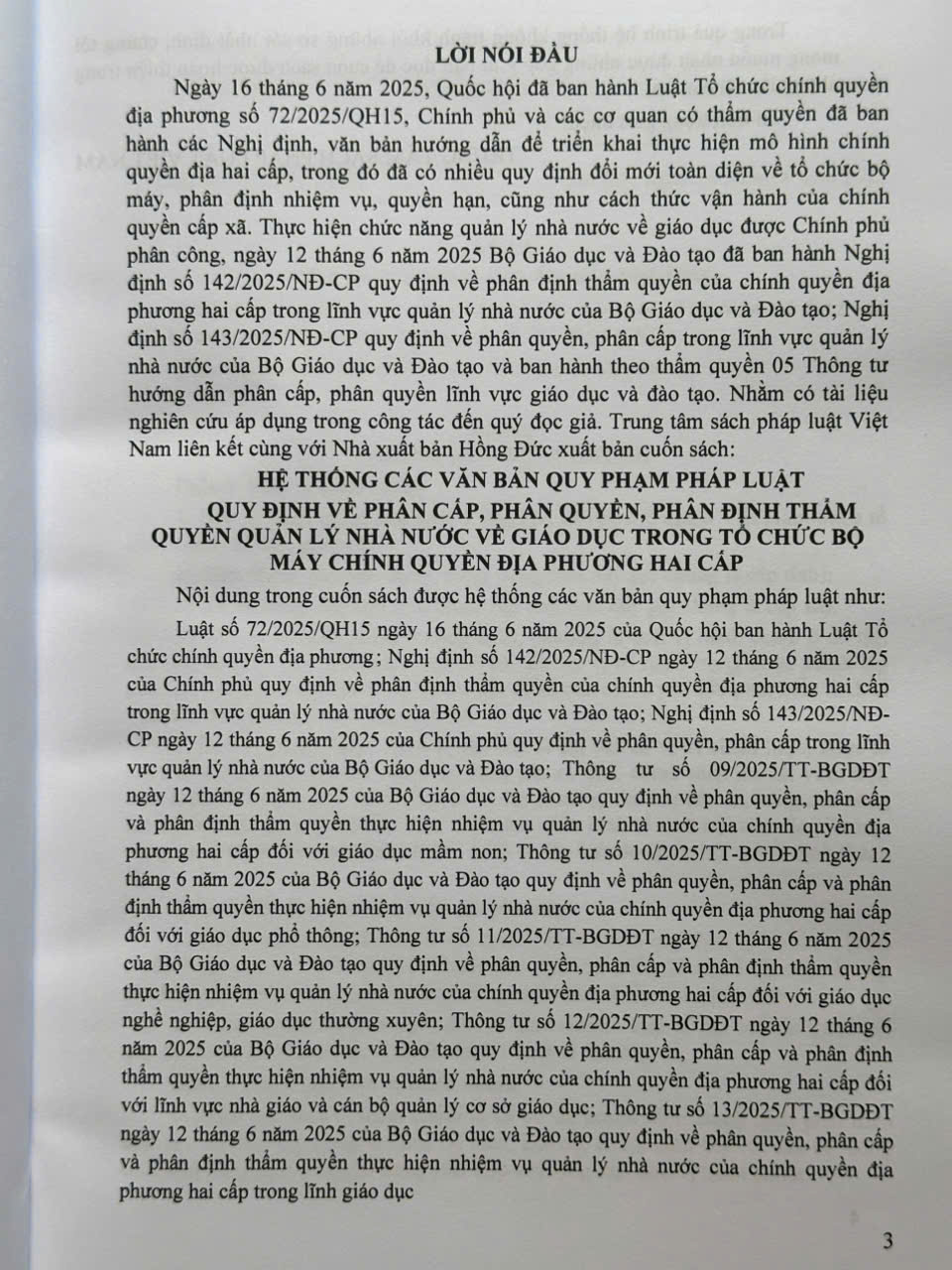 Sách Hệ Thống Các Văn Bản Quy Phạm Pháp Luật Quy Định về Phân Cấp, Phân Quyền, Phân Định Thẩm Quyền Quản Lý Nhà Nước về Giáo Dục - V2645T