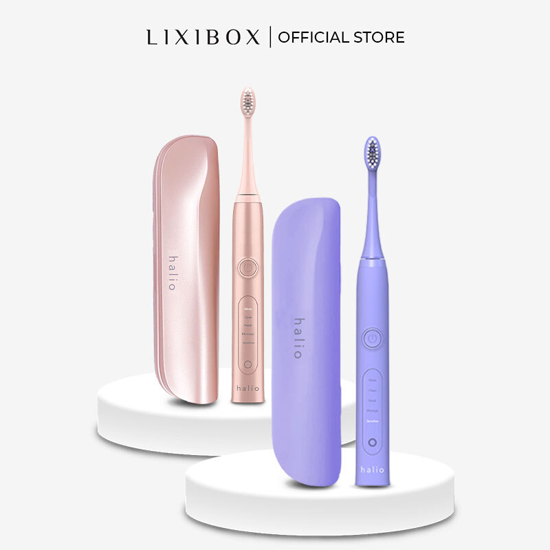 Combo 2 Bàn Chải Điện Halio Sonic Whitening Electric Toothbrush PRO - Rose Gold &amp; Periwinkle