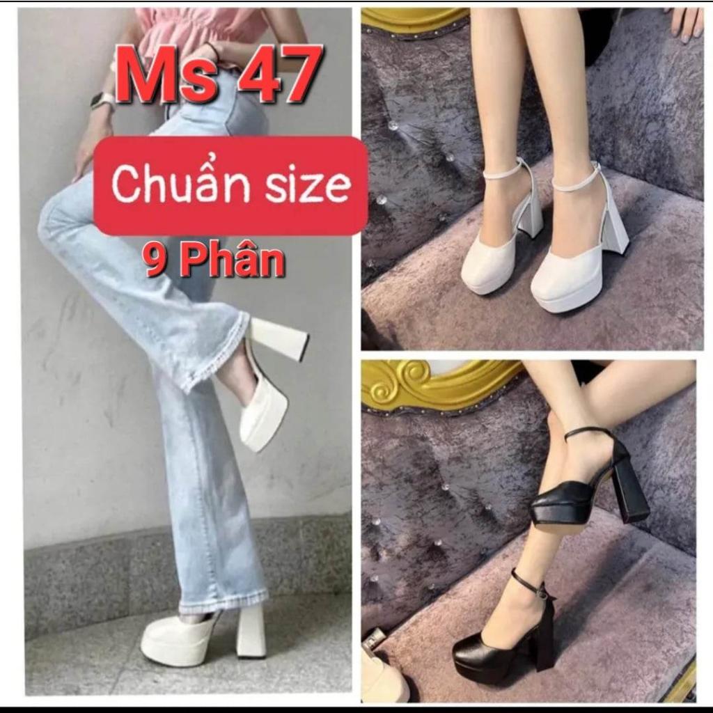 Giày Đế Đúp Nữ 9 Phân Bít Mũi Hàng Xịn Bán Siêu Chạy - MS 047