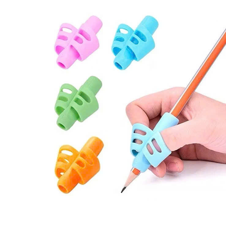 Combo 3 Đệm Bút Silicon Cầm Tay Cho Bé Tập Viết Đúng Cách – Đệm Định Vị Tay Cao Su Cao Cấp - HÀNG CHÍNH HÃNG MINIIN