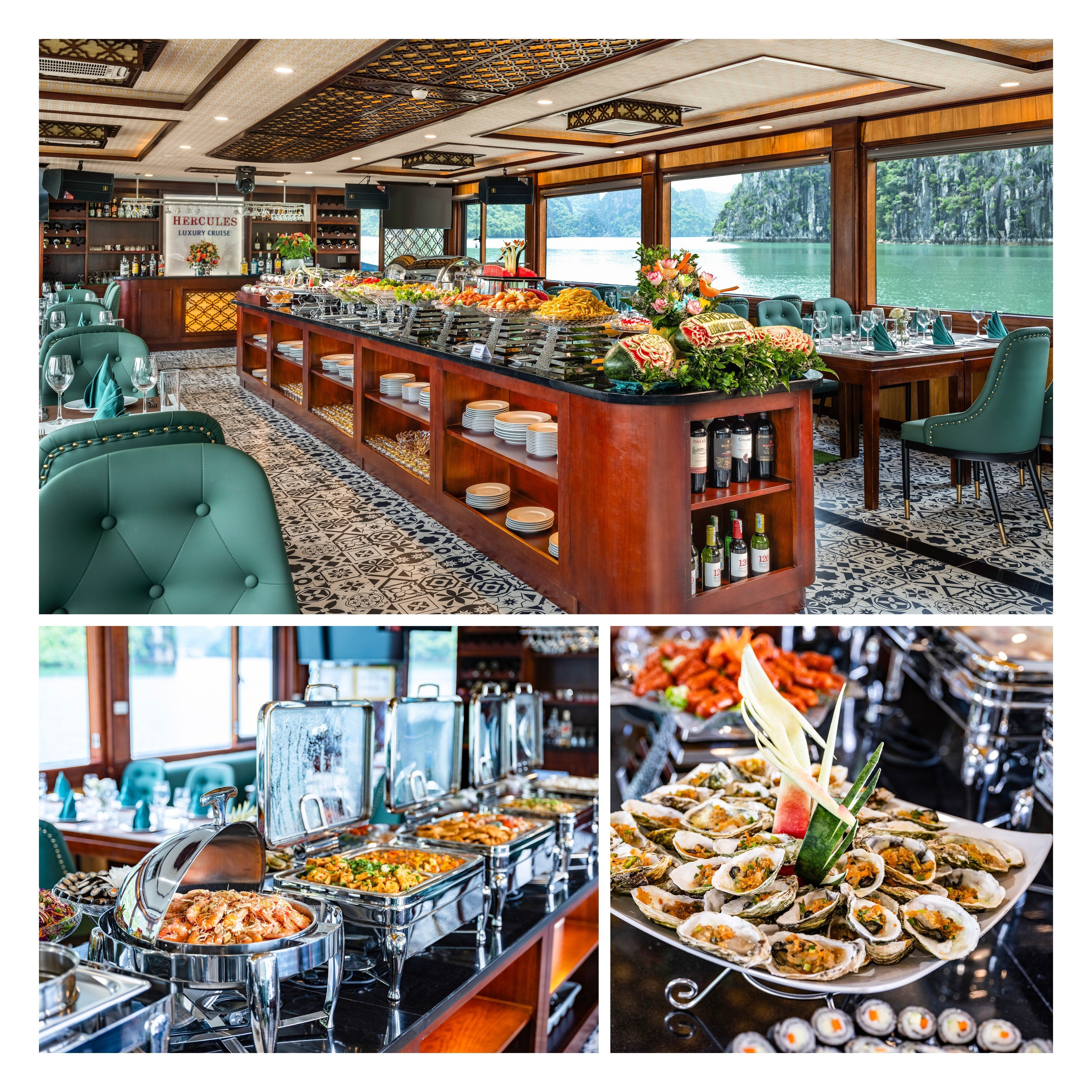 Tour du thuyền Hercules 5 sao thăm vịnh Hạ Long 6 tiếng - Full dịch vụ xe đưa đón - Ăn trưa Buffet - Miễn phí chèo Kayak