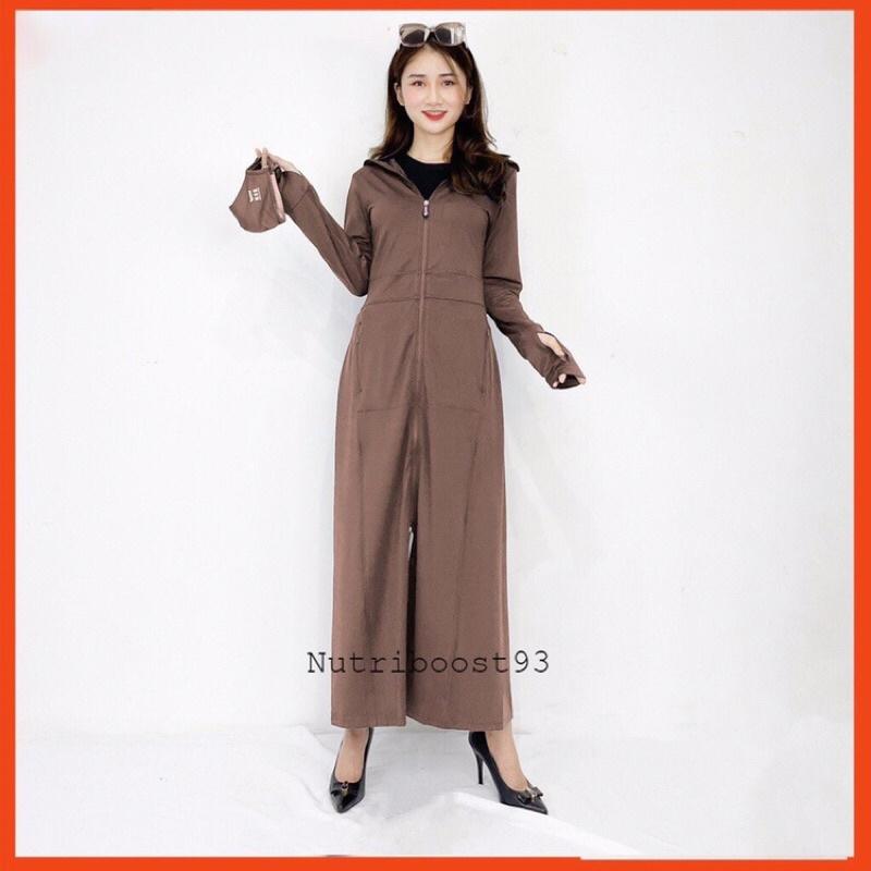 ÁO NẮNG CHOÀNG DÁNG DÀI VẢI THUN HẠT XOÀN CHỐNG NẮNG THOÁNG MÁT
