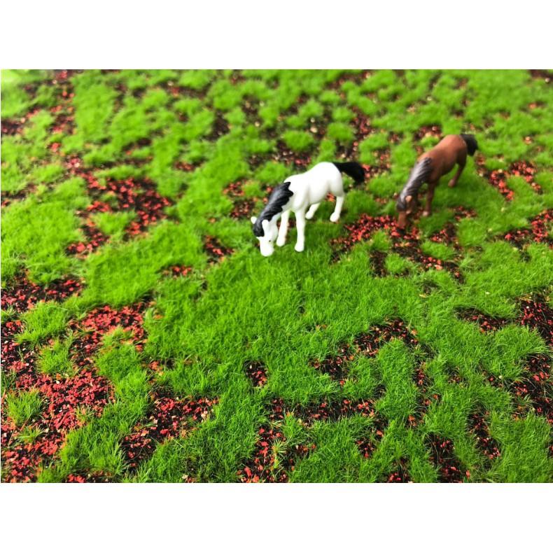 Các mẫu mô hình thảm cỏ nhựa mềm trang trí tiểu cảnh, DIY (cỏ dày, cỏ thưa, đồi cỏ)