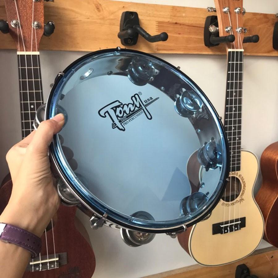 Trống gõ bo tambourine yamaha - loại tốt tặng búa chỉnh - Viền si đúc không rỉ