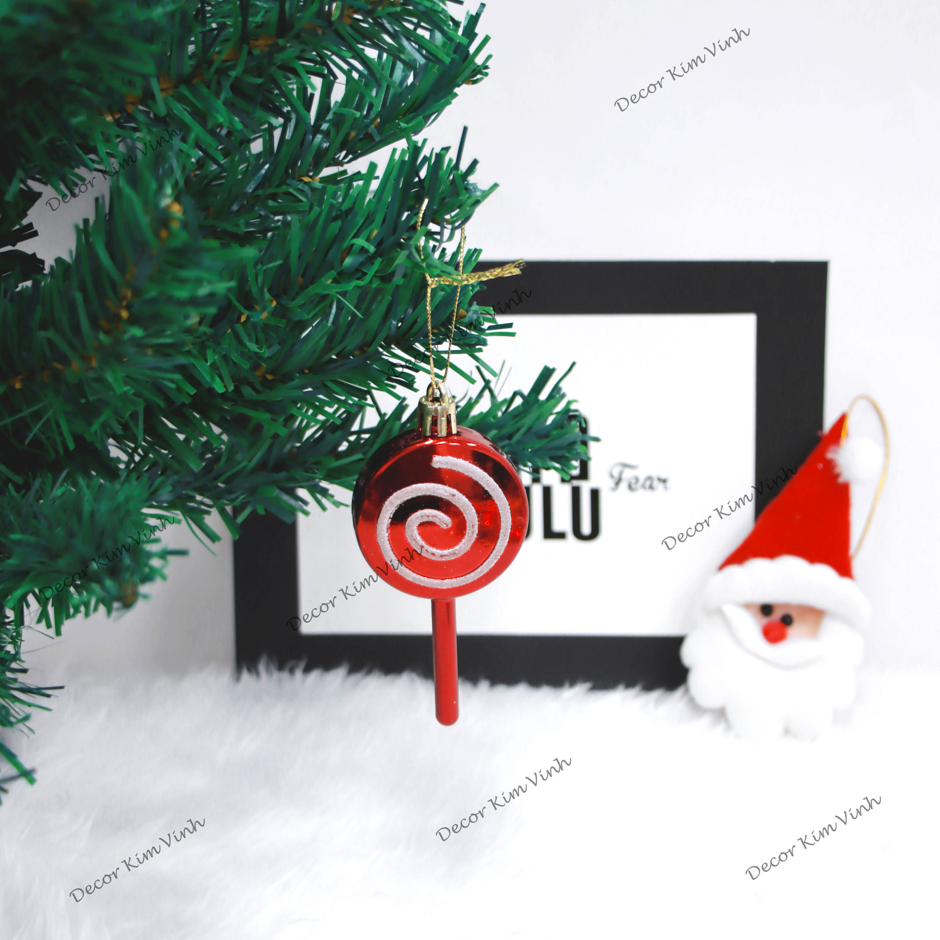 Set 9 Kẹo Mút Có Dây Treo Mẫu E63 Trang Trí Cây Thông Noel