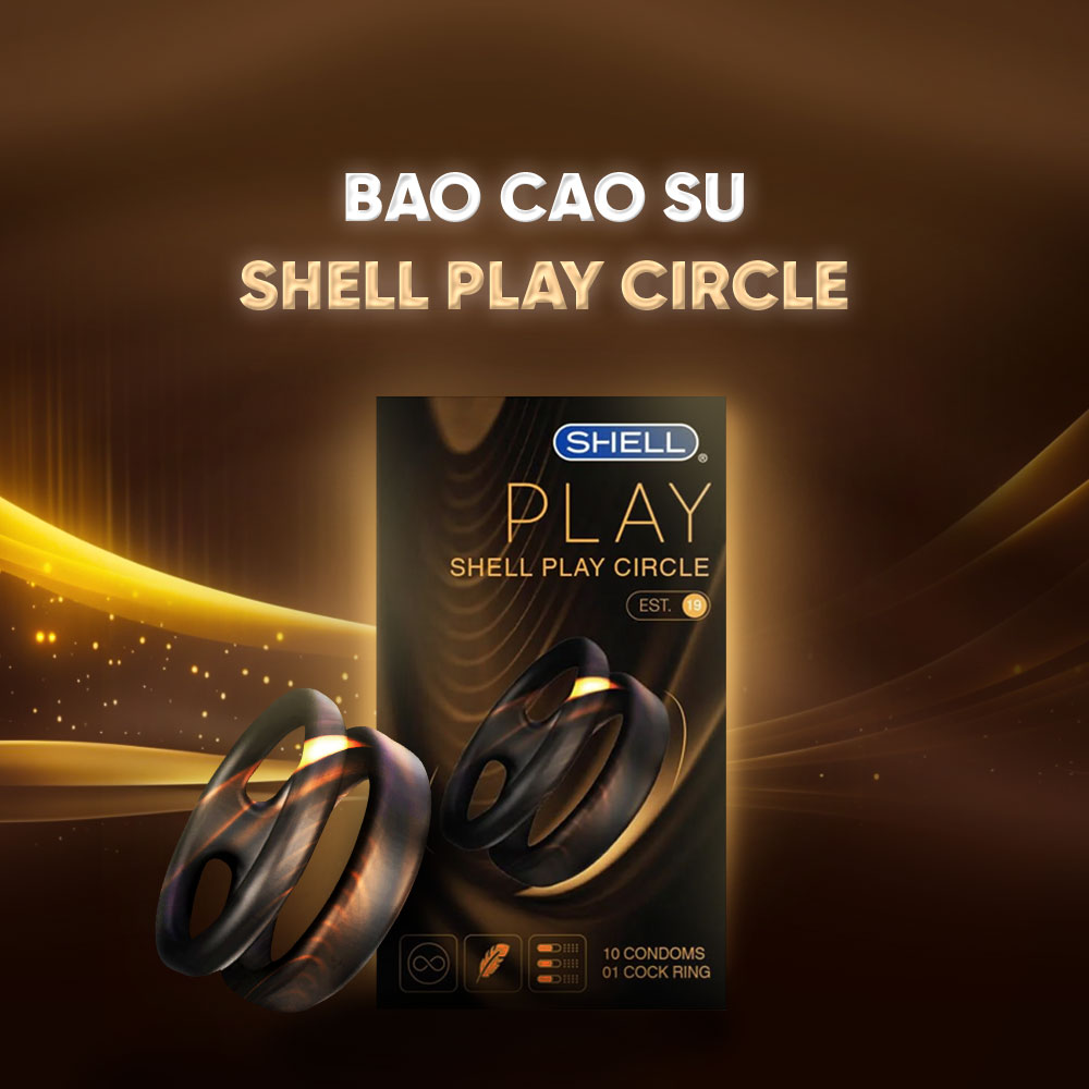 Bao cao su Shell Play Circle 6 tính năng - Hộp 10 cái  + 1 Play Box Circle