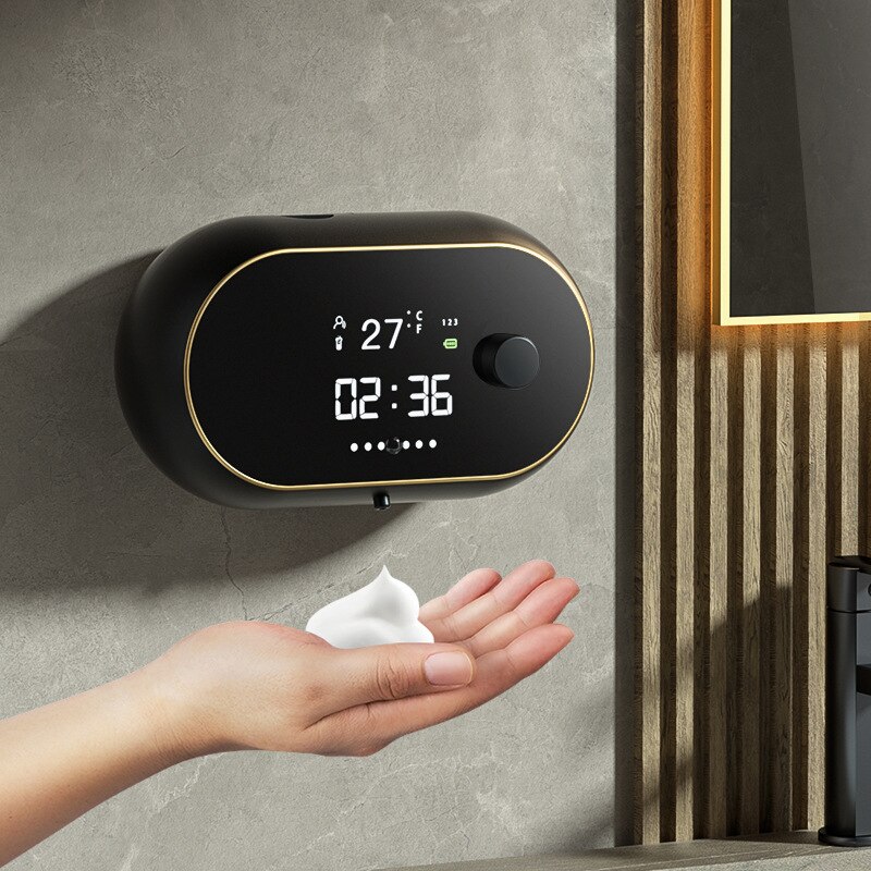 Máy rửa tay xà phòng tạo bọt cảm ứng tự động màn hình LCD