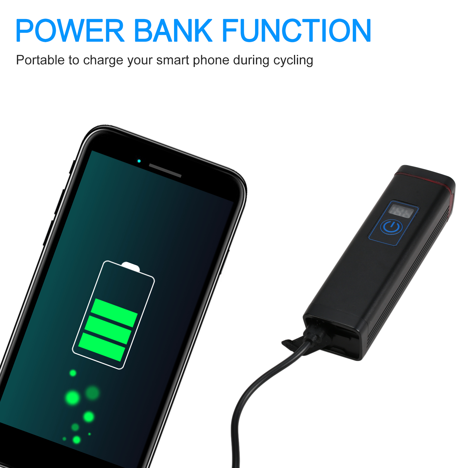 Đèn xe đạp LED siêu sáng có thể sạc lại làm bằng hợp kim nhôm và chống nước