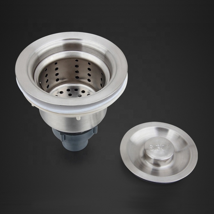 Cốc thu nước chậu rửa công nghiệp inox 304 - đường kính 110 mm