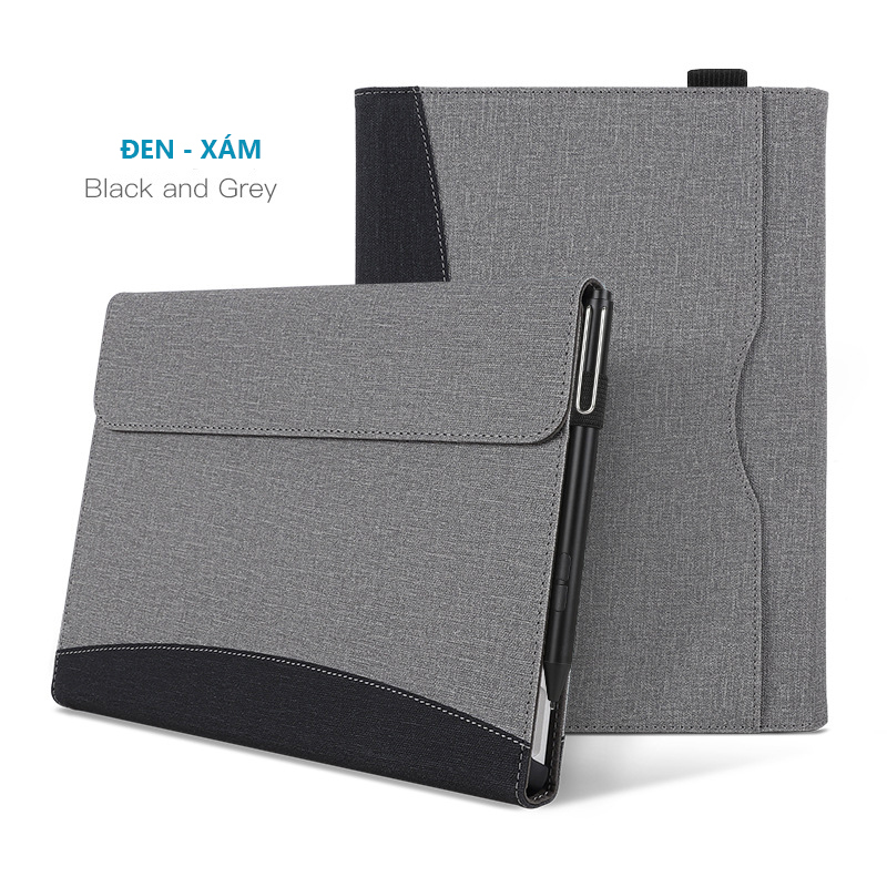 Bao Da dành cho Microsoft Surface Pro 9/8 Zaki Kẻ Sọc - Hàng Nhập Khẩu