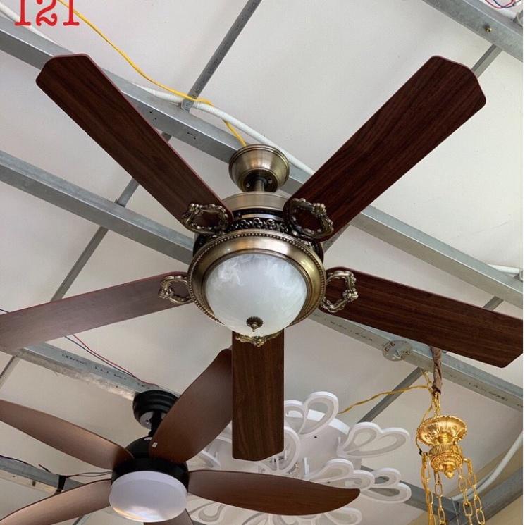 Quạt đèn trần OLDIN trang trí nội thất cổ điển, sang trọng động cơ đồng 90W cực mạnh