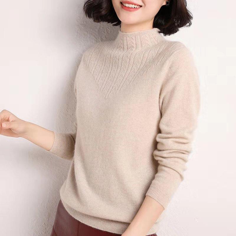 Áo len nữ Hàn Quốc len dày dặn, mềm mại, sờ mát tay