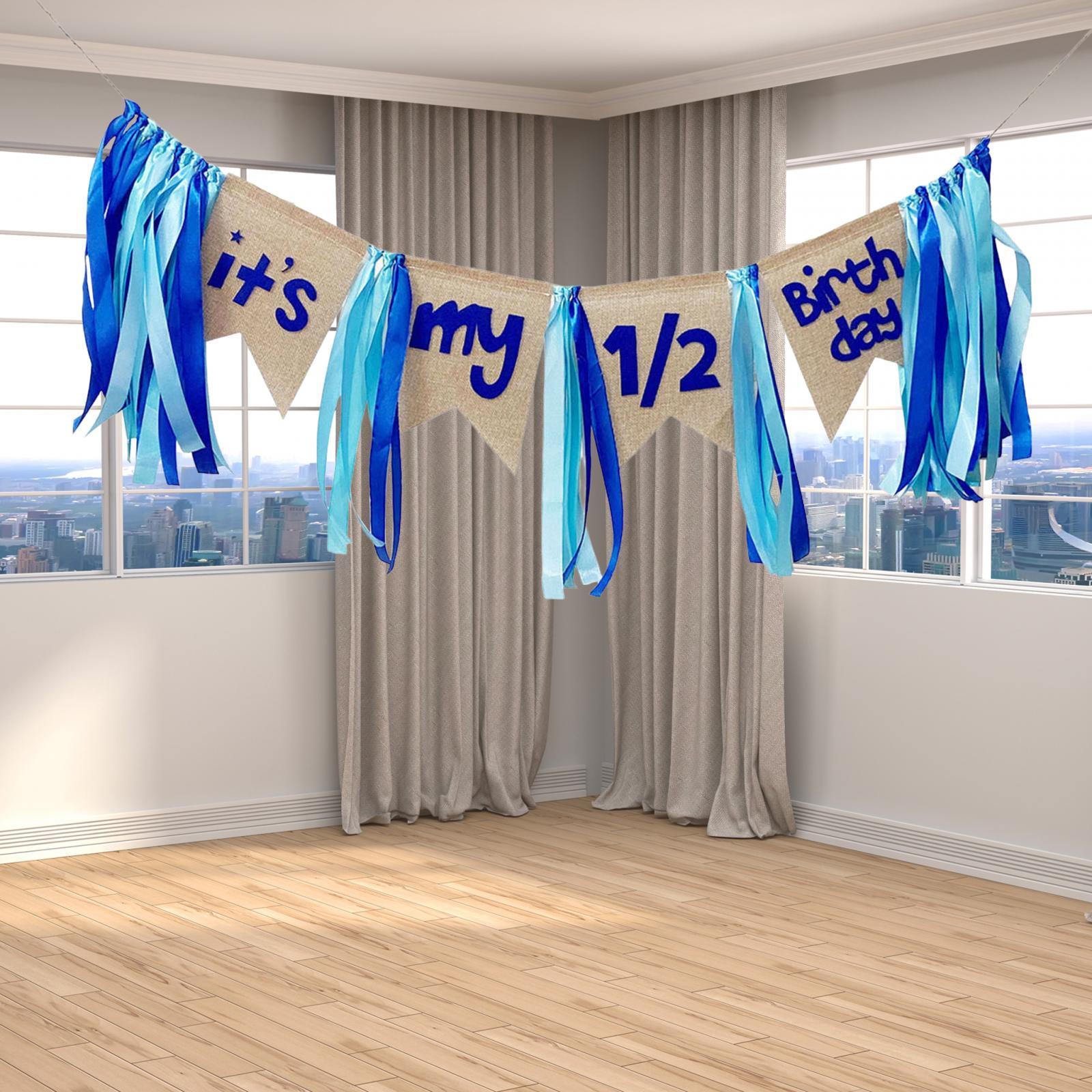 High Chair Banner Photo Prop 6 Months Banner for Party Baby Shower Birthday Girl Baby