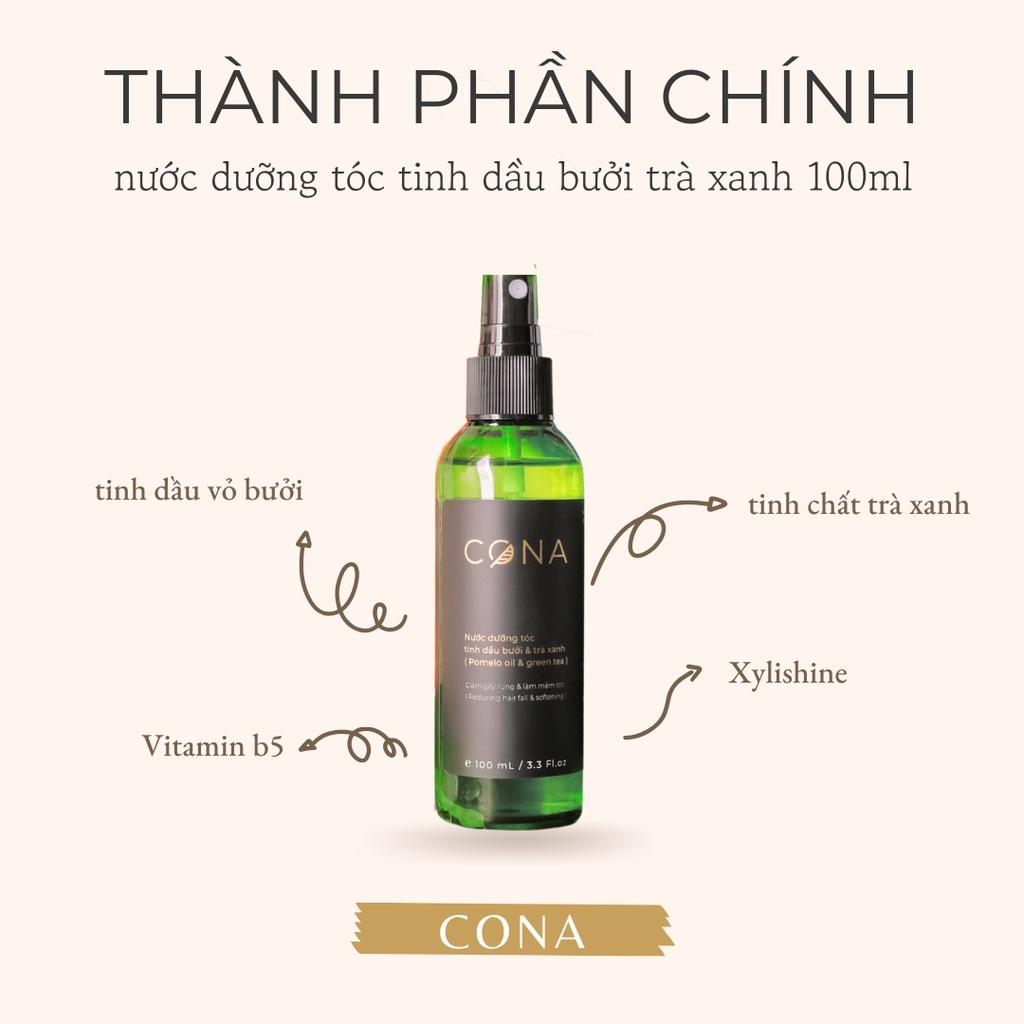 Nước dưỡng tóc kích mọc tóc tinh dầu bưởi và trà xanh cona 100ml giảm rụng tóc giúp tóc mọc nhanh