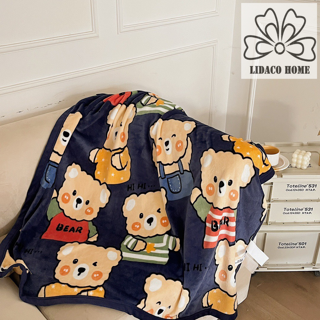 Chăn tuyết một lớp LIDACOcho bé đi mẫu giáo kích thước 120 x 150cm