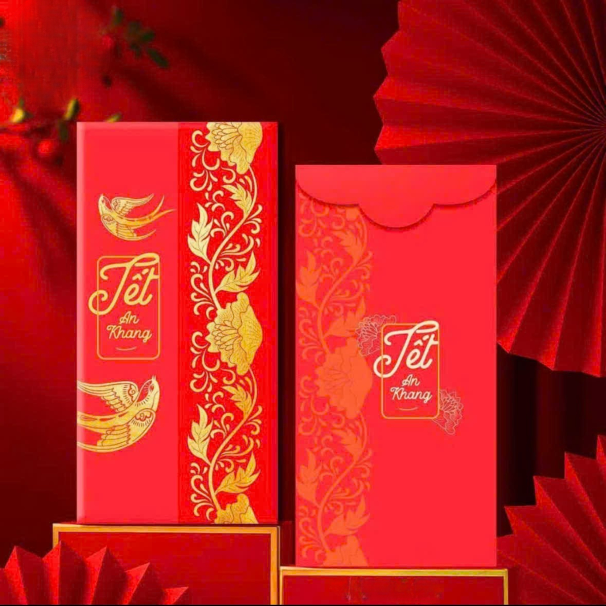 [Combo 100] Bao Lì Xì Truyền Thống Tết Nguyên Đán, Túi Đựng Mừng Tuổi Xuân Vạn Sự Như Ý Phúc Lộc Thọ