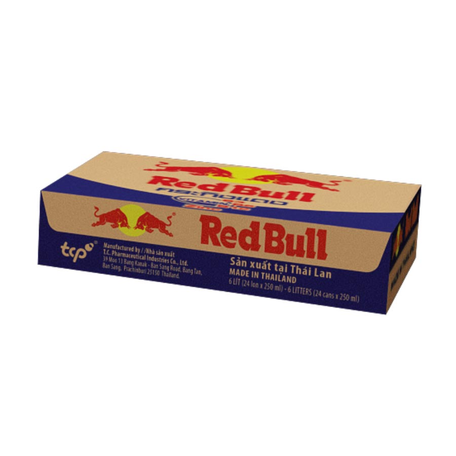 Thùng 24 lon nước tăng lực RedBull Thái Kẽm 250ml