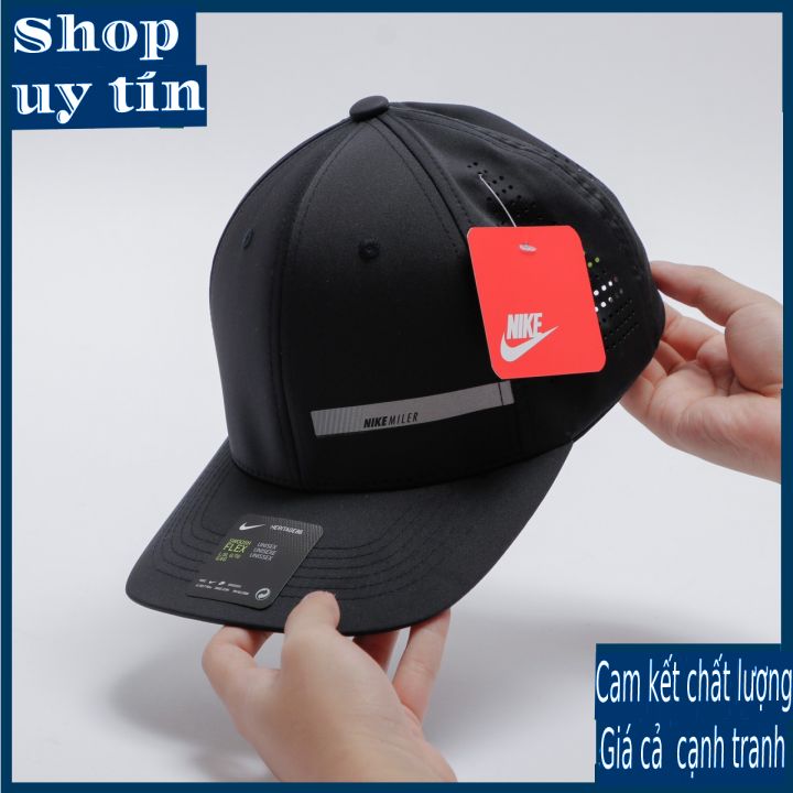Freeship - MŨ/NÓN KẾT LƯỠI TRAI MILER DÙ ĐỤC LỖ BÍT ĐUÔI CÁ TÍNH THỜI TRANG NAM NỮ CAO CẤP - màu đen/trắng