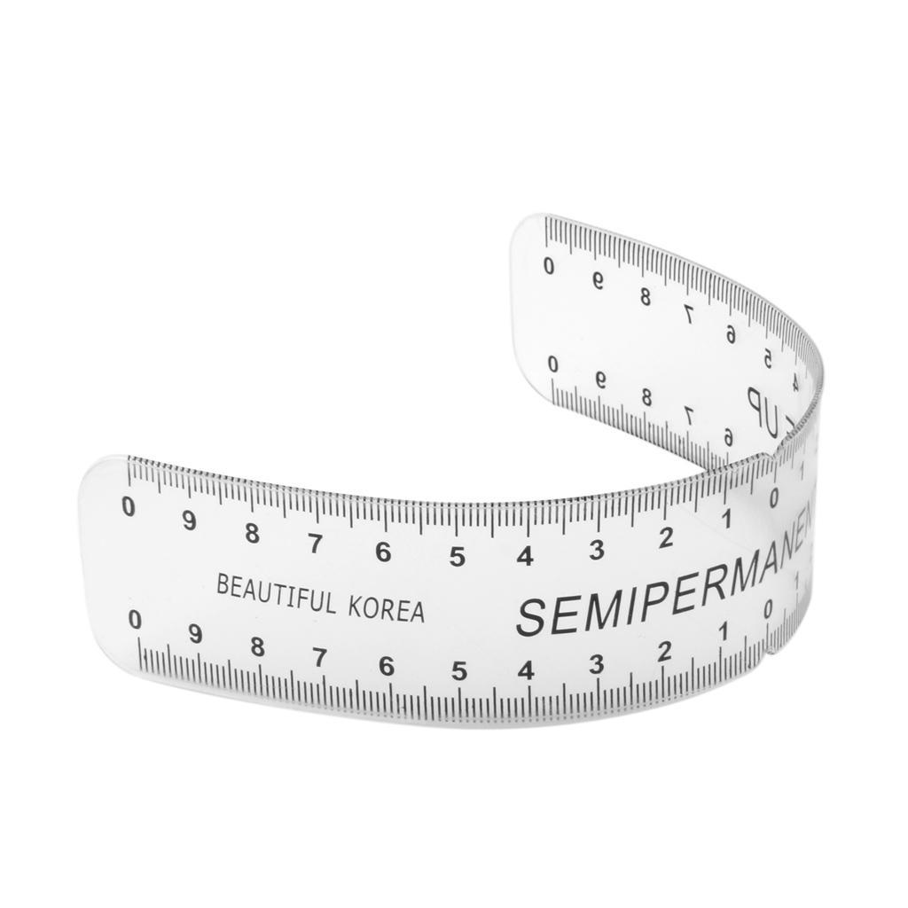 2x Eyebrow Grooming Stencil Shaper Ruler Measure Tool Makeup Reusable Black