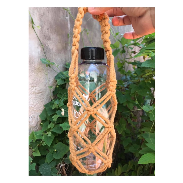 Túi đựng bình giữ nhiệt macrame, túi đựng bình nước đi làm, đi chơi, đi học tiện dụng