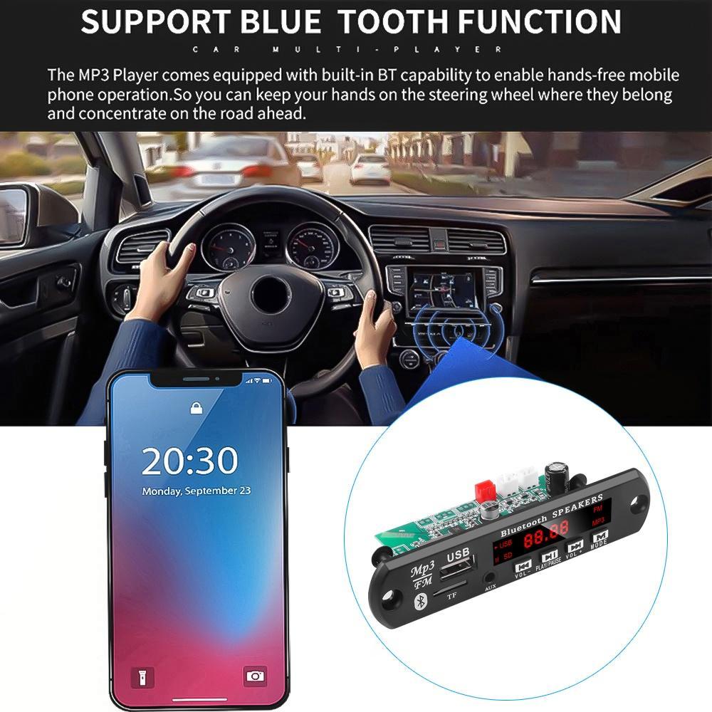 Mô Đun Bảng Mạch Khuếch Đại Âm Thanh Bluetooth Không Dây 12v Mp3 Wma 2x15 / 25w Kèm Điều Khiển Từ Xa