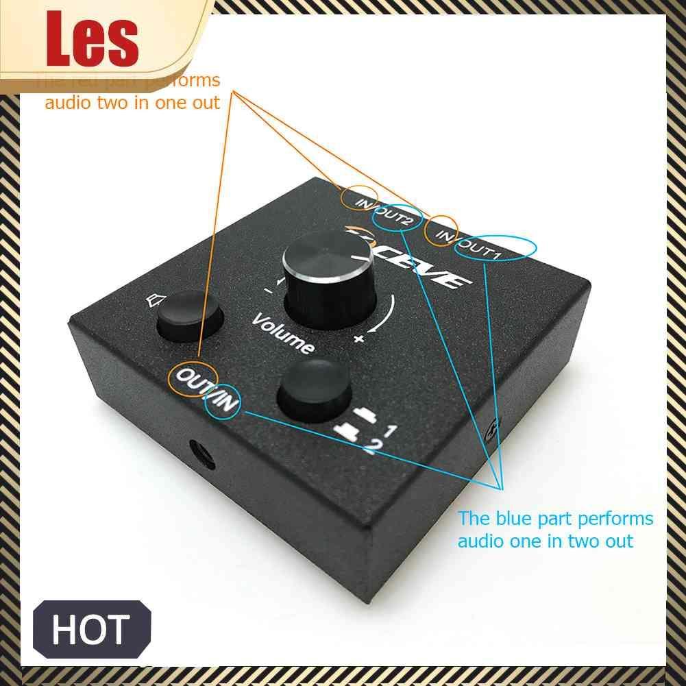 Bộ Chia Âm Thanh 2x1 / 1x2 3.5mm Chất Lượng Cao