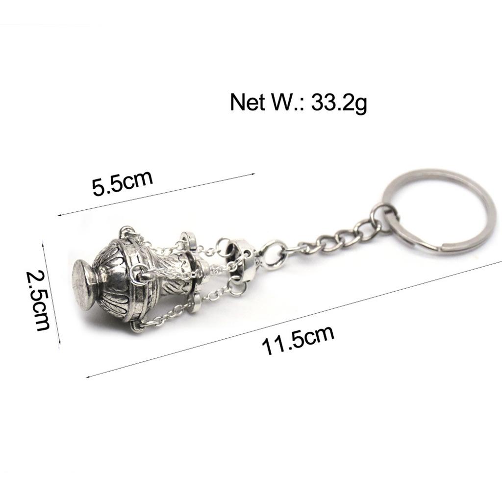 Christian Incense Burner Keychain Key Ring Keyfob Jewelry Bag Car Pendant