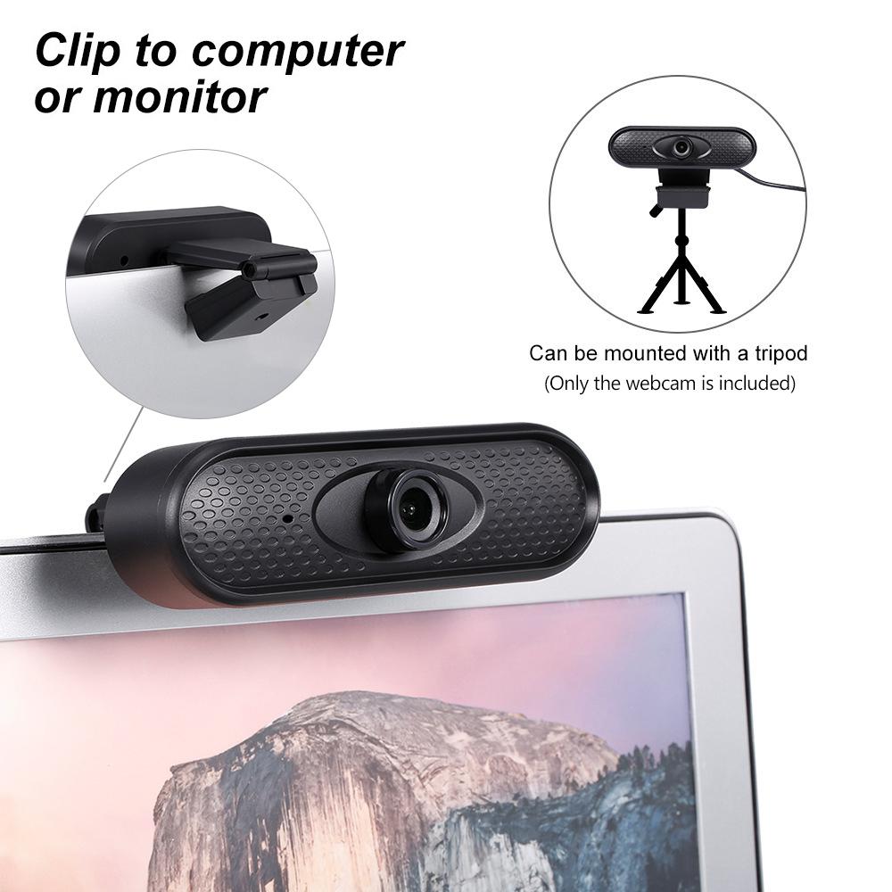 Webcam USB Camera HD 720p với Micrô tích hợp để ghi âm truyền trực tuyến cuộc họp trực tuyến