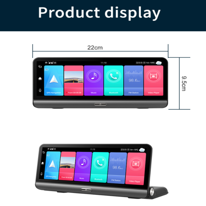 Camera hành trình đặt taplo ô tô nhãn hiệu tích hợp 4G, wifi, 7 inch, camera lùi, định vị GPS+BD K6