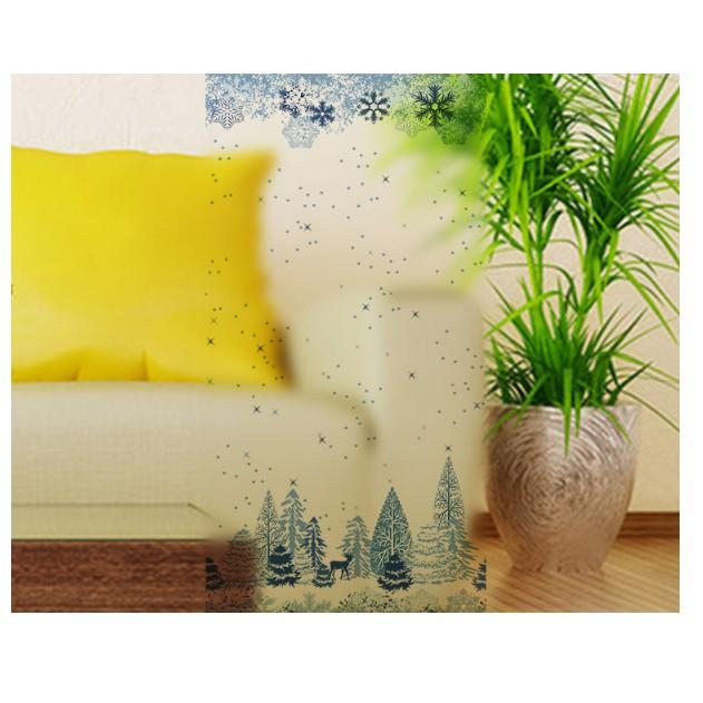 Decal Dán Kính Cao Cấp - Rừng Núi Tuyết Băng Gía