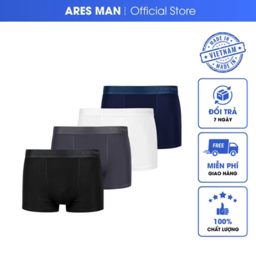 Quần boxer nam Ares Man chất thun lạnh mềm mịn siêu mát, thấm hút mồ hôi boxer Ares man 2.0