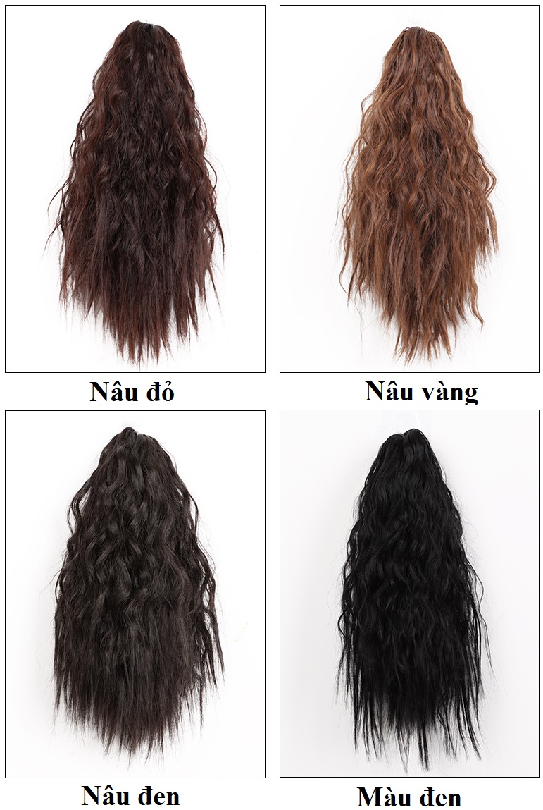 Ngoạm xù mì ngắn 30cm N153A FREESHIP ngoạm tóc giả, tóc giả kẹp ngoạm, quặm tóc giả nữ