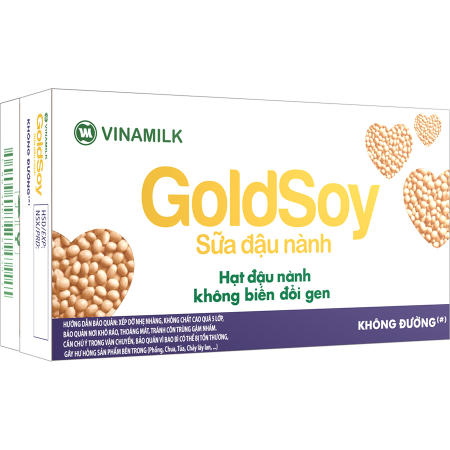 Hình ảnh Thùng 12 Hộp Sữa Đậu Nành Không Đường Goldsoy (1L)