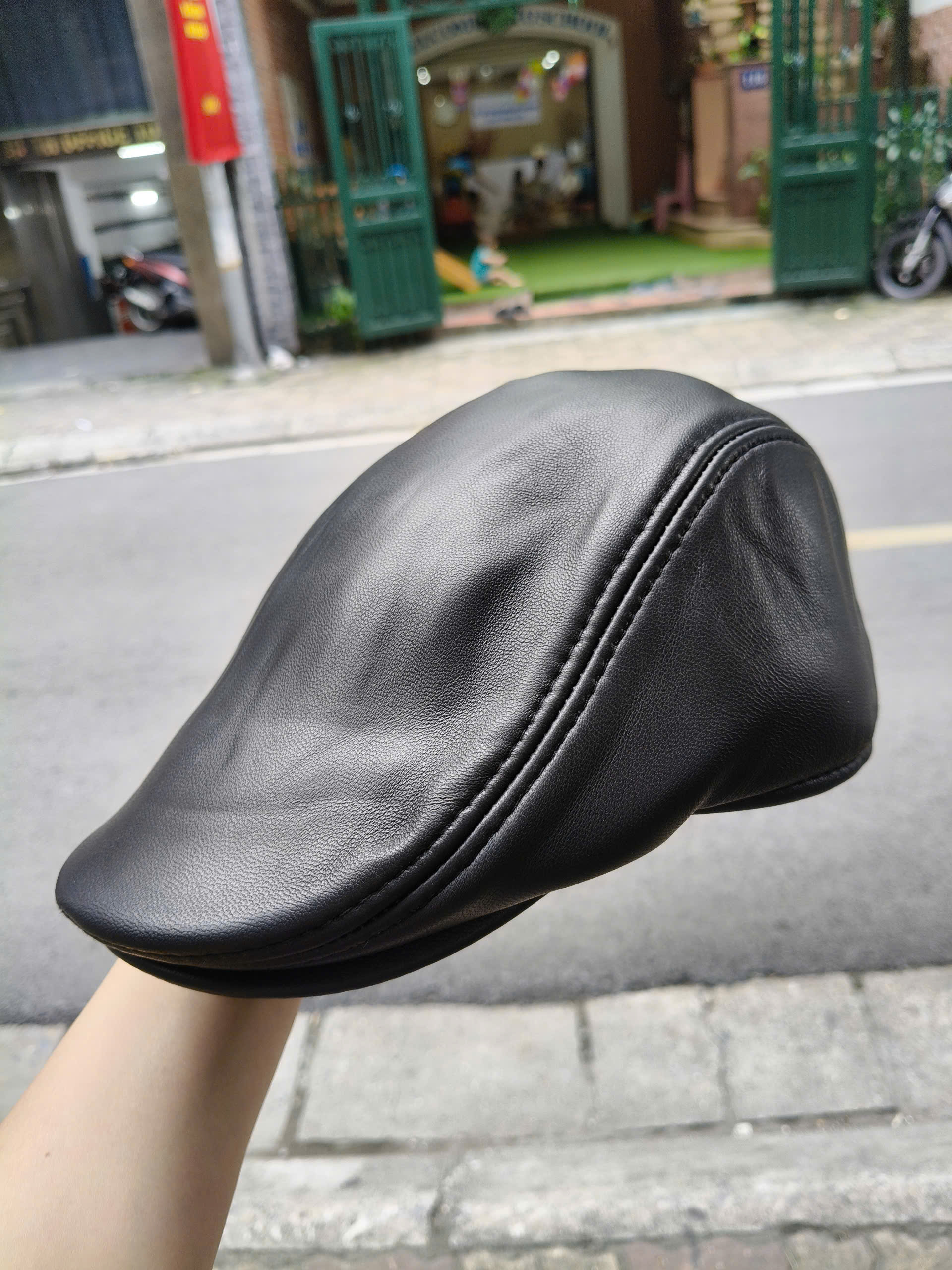 Mũ beret nam da cừu mùa đông YAOYAO BHY2097 Có che tai, có dây điều chỉnh