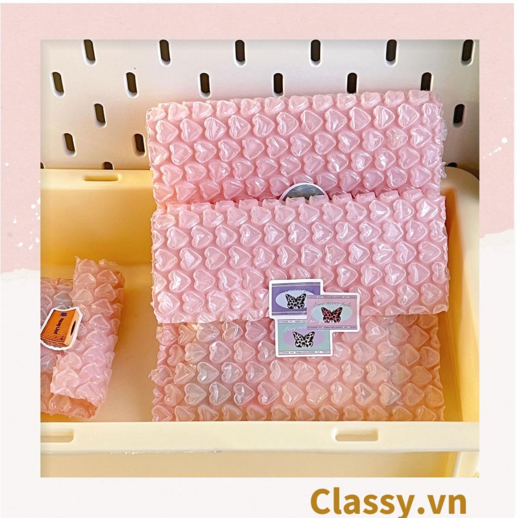 Túi chống sốc Classy đóng gói quà tặng bong bóng tình yêu màu hồng kích thước 10 X 10 cm Q1721