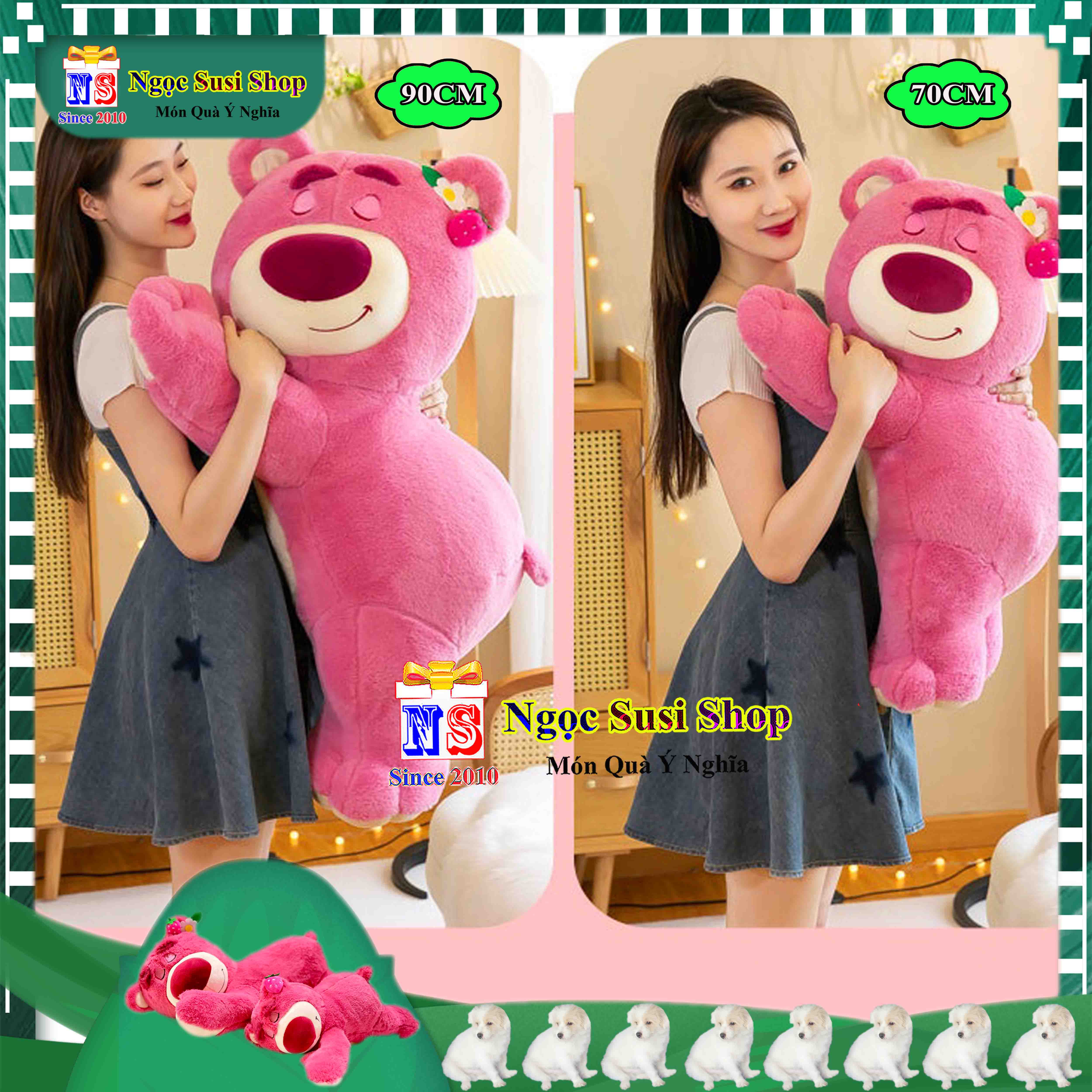 GỐI ÔM THÚ BÔNG CON GẤU DÂU LOTSO NẰM SIÊU TO KHỔNG LỒ CAO CẤP SIÊU CƯNG LÔNG THÚ SIÊU MỊN - GẤU BÔNG HÌNH GẤU DÂU RẤT DỄ THƯƠNG