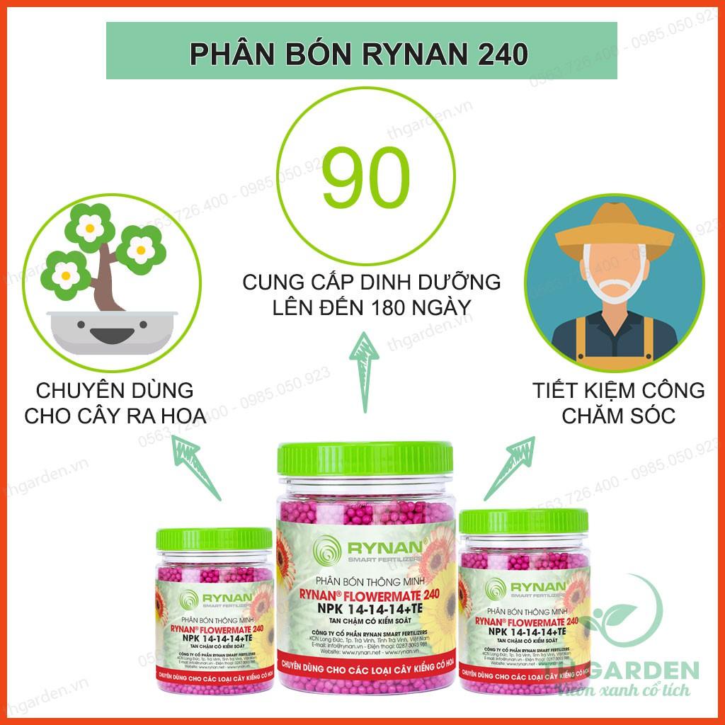 Phân Bón Hoa Thông Minh Rynan 240 - Chuyên Cho Cây Kiểng Có Hoa - Màng Polyme Kiểm Soát Giải Phóng Phân Từ Từ