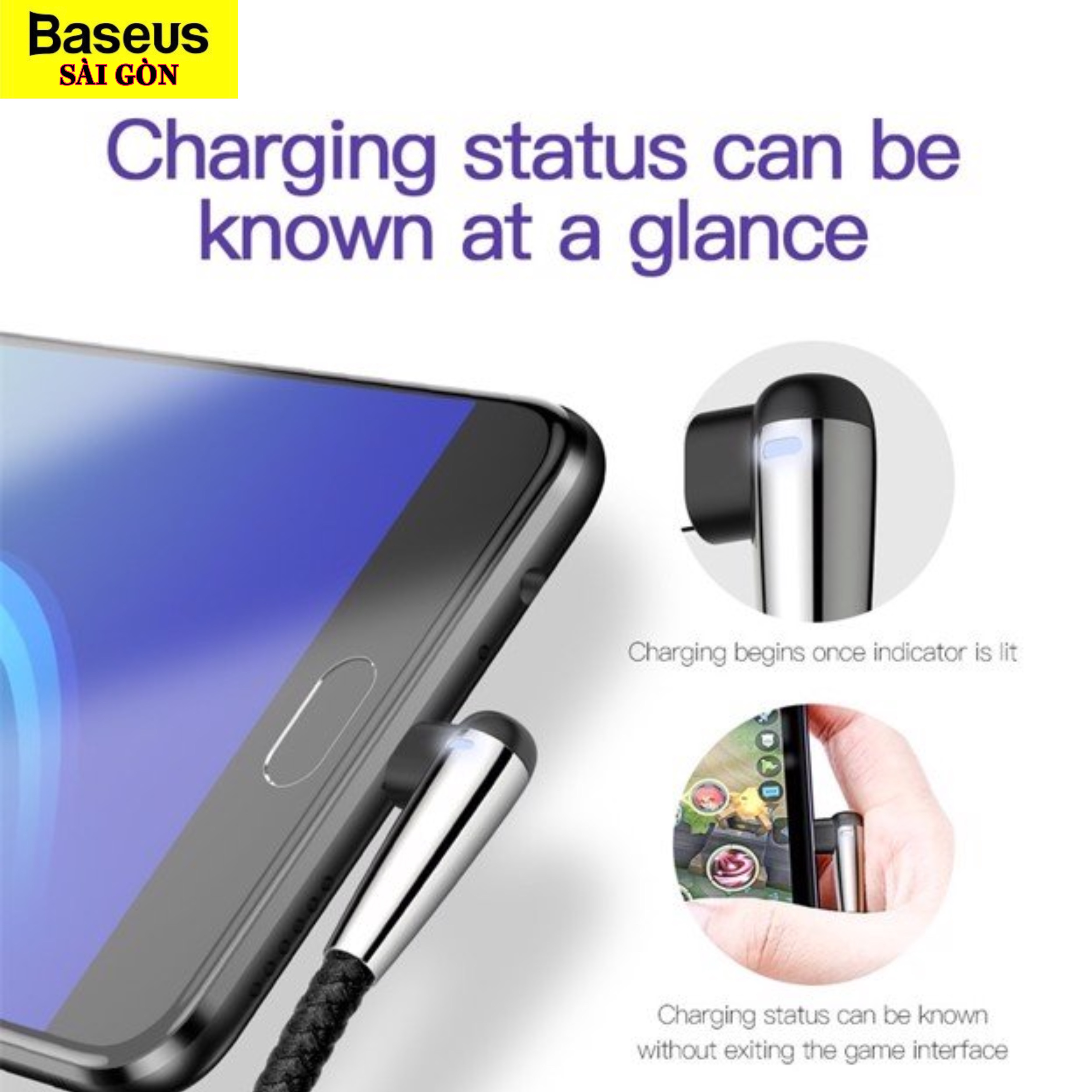 Cáp sạc nhanh Baseus Sharp Bird Micro USB cho Game thủ (Quick charge 3.0, MVP Metal MVP)- Hàng chính hãng