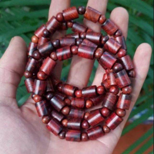 Vòng tay nữ gỗ sưa đốt trúc hạt tròn 8 m m