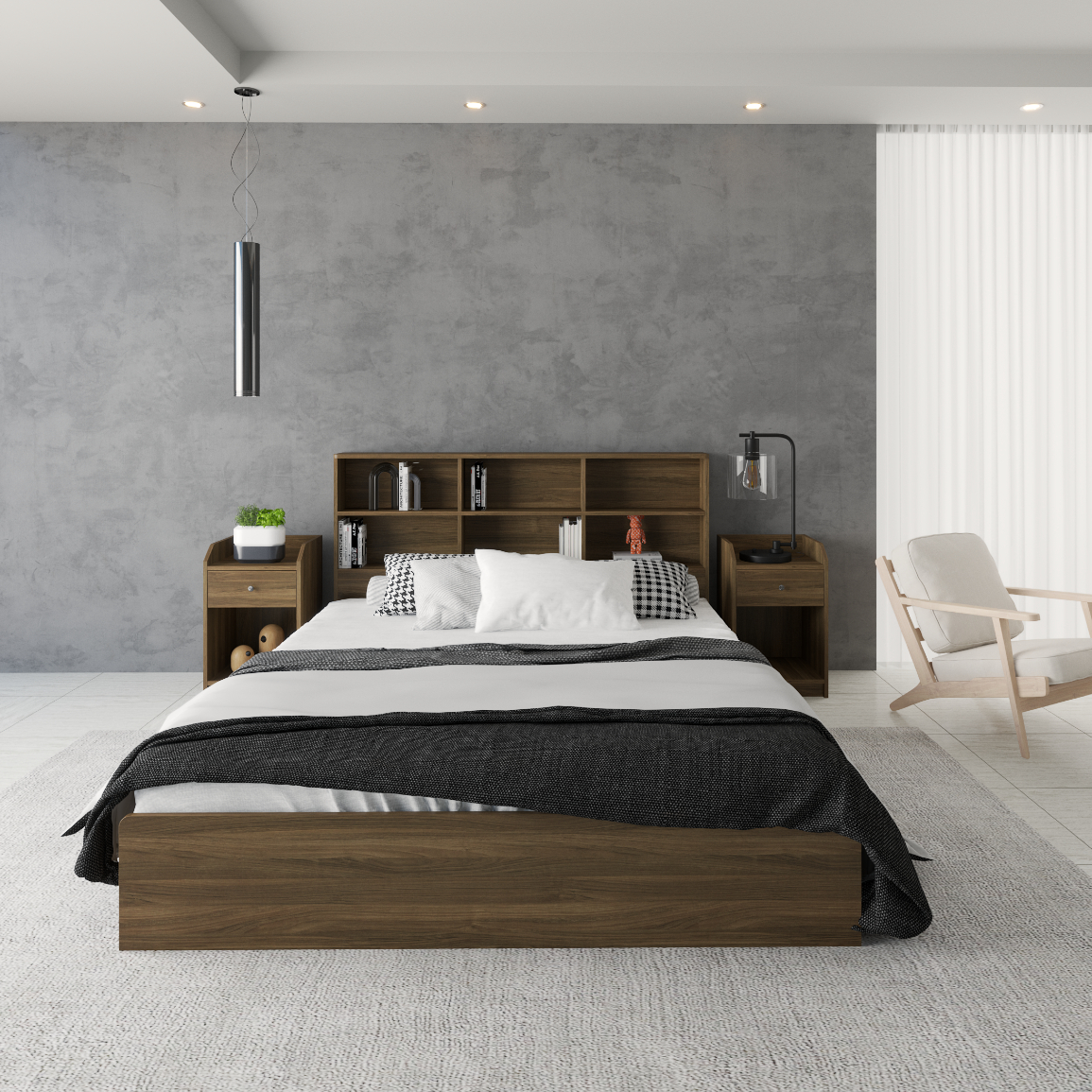 BONY, Giường ngủ 3 ngăn kéo - kệ đầu giường, GNG_021, GNG_022, GNG_023, GNG_024