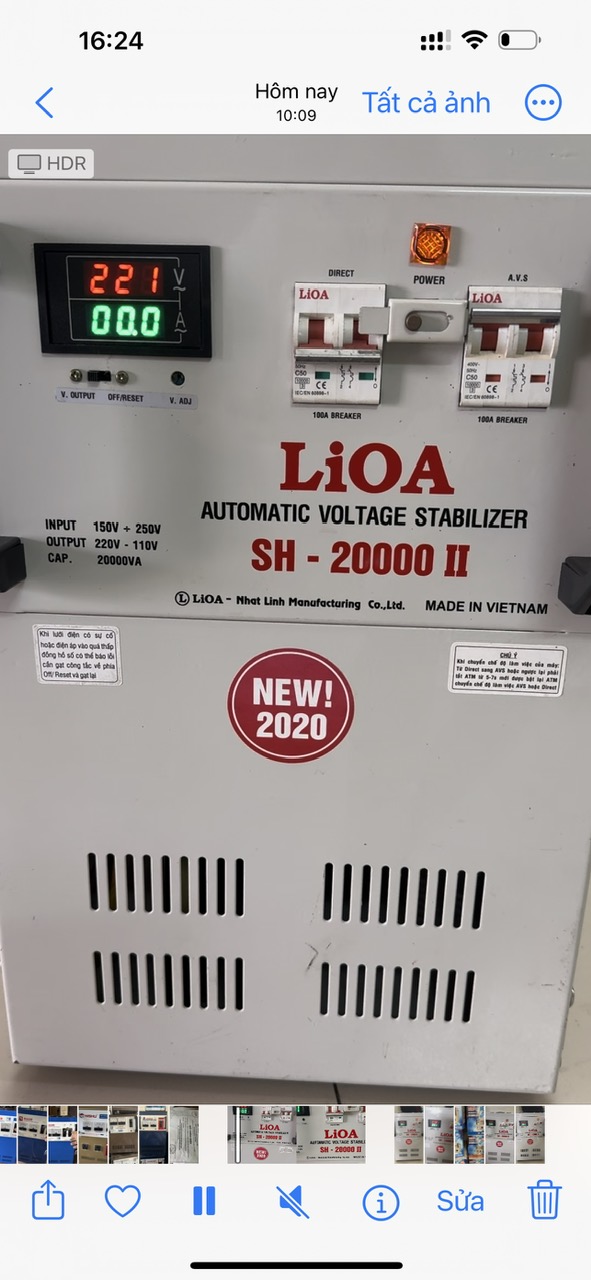 Ổn áp 1 pha LiOA SH-20000 II