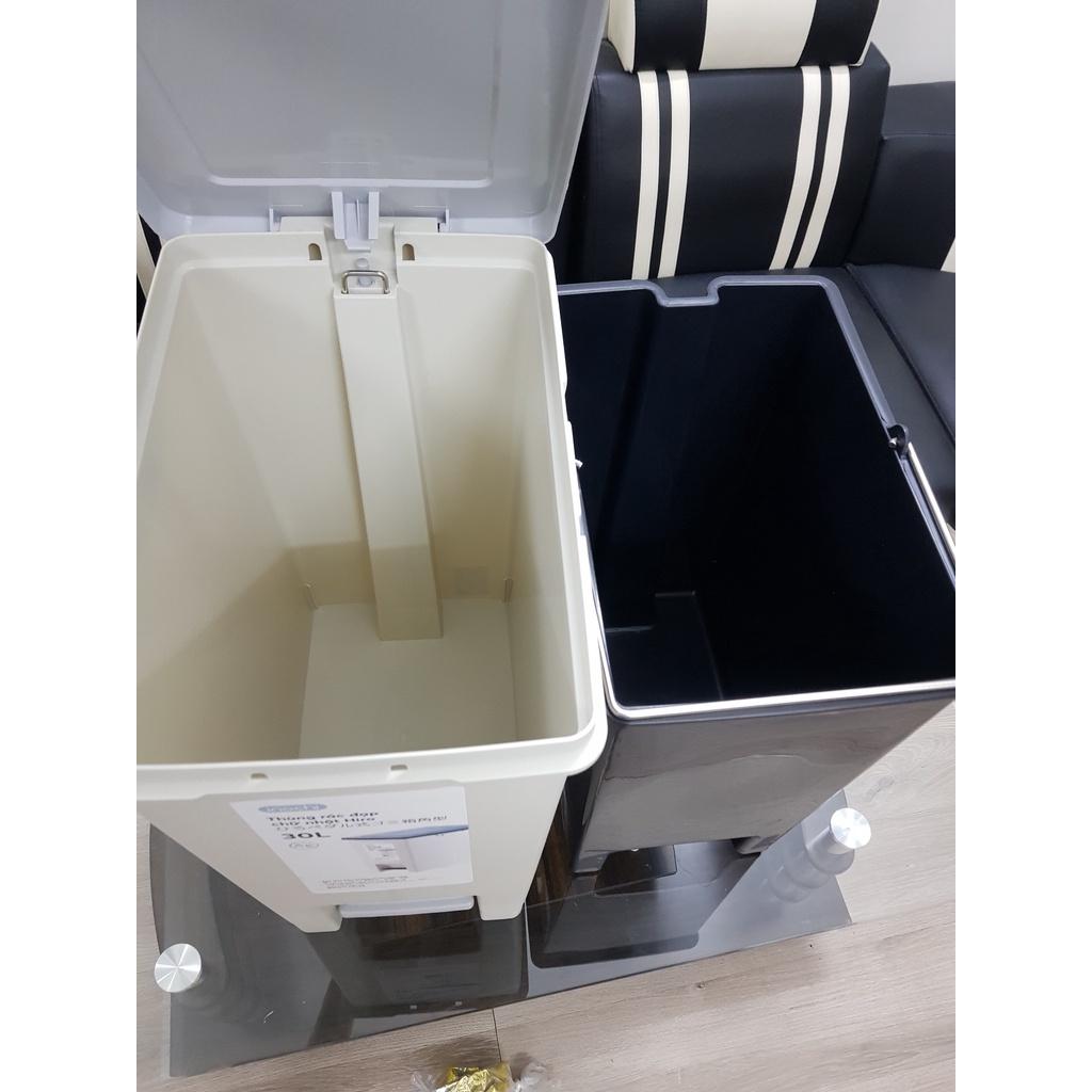 Thùng rác đạp chữ nhật Hiro 30L - Chính hãng INOCHI