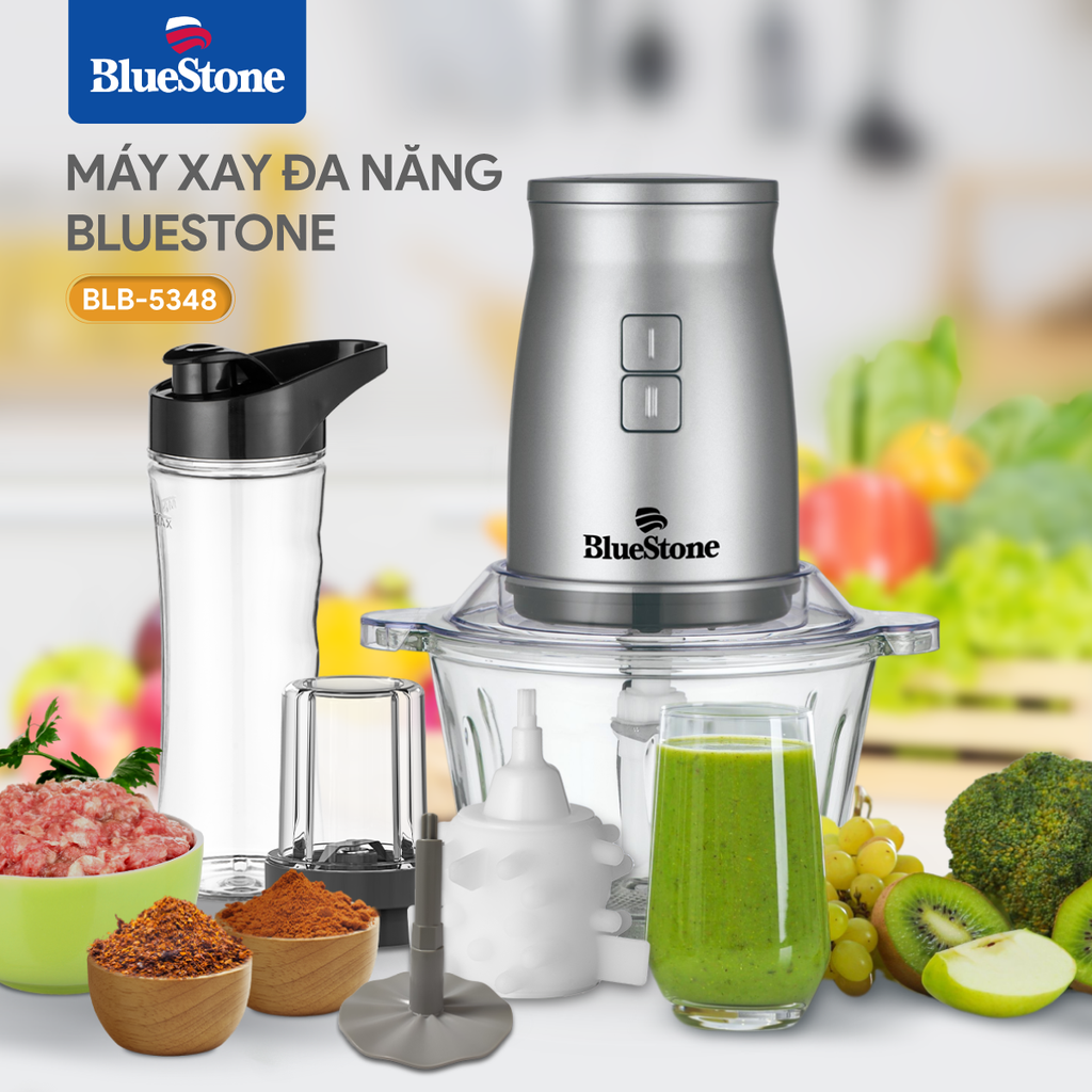 Máy Xay Đa Năng BLB-5348 - 1,7 Lít - 500W - Xay thịt, sinh tố, đánh trứng, tiện lợi nhỏ gọn - Hàng chính hãng