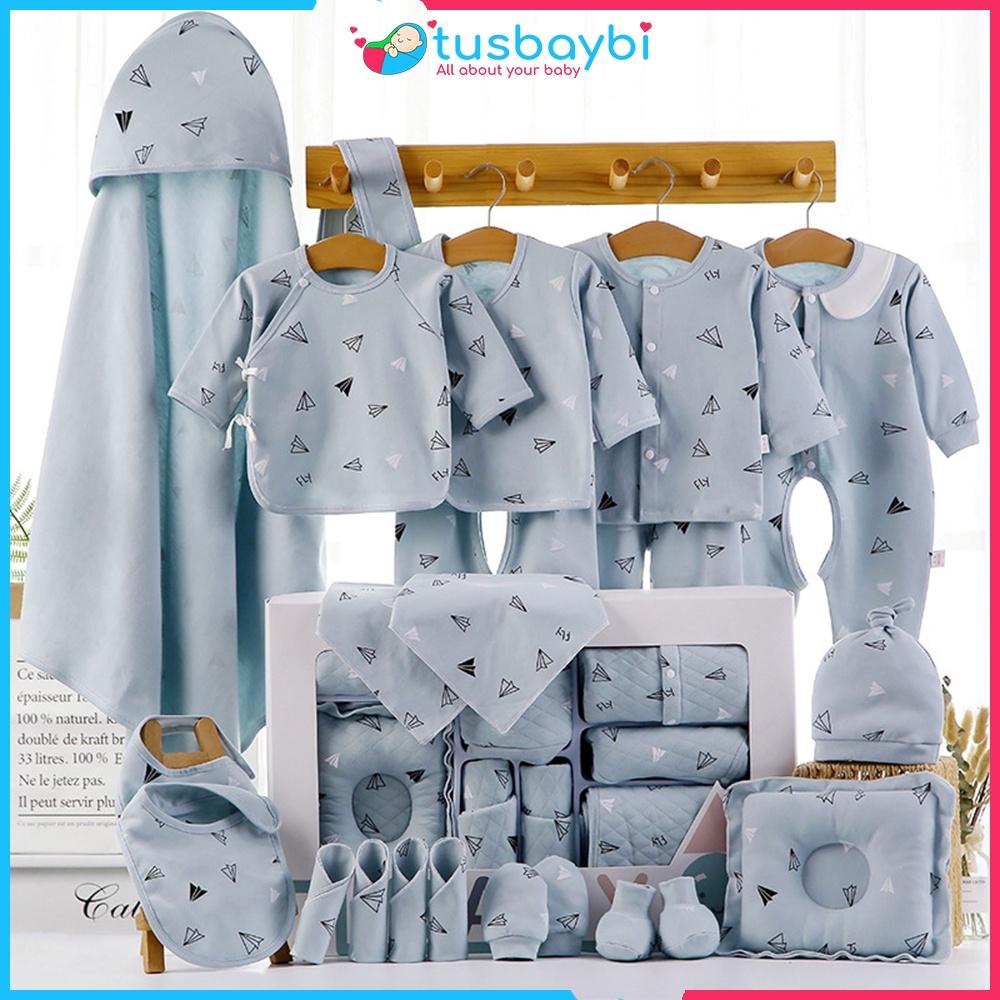 Set đồ cho trẻ sơ sinh 22 món quà tặng 100% COTTON cho bé - 0 đến 12 tháng SET2201 (kèm túi)