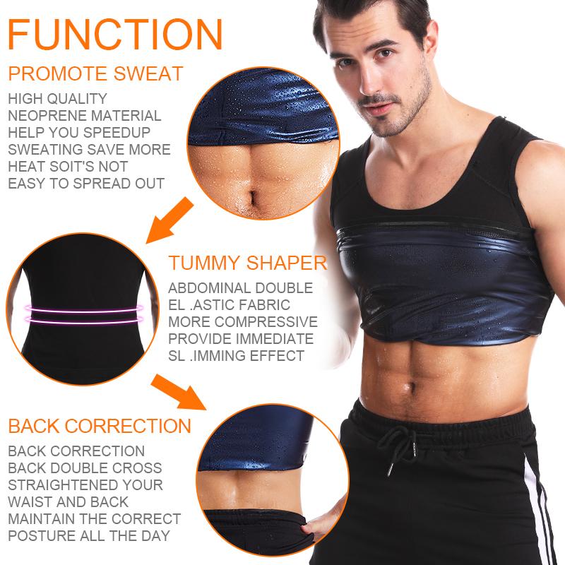Neoprene Áo Vest Nam Tập Toàn Thân Áo Vest Mô Hình Hóa Giảm Béo Bụng Mồ Hôi Eo Huấn Luyện Viên Cho Nam Tập Cơ Bụng Chất Kết Dính Cho Người Đàn Ông