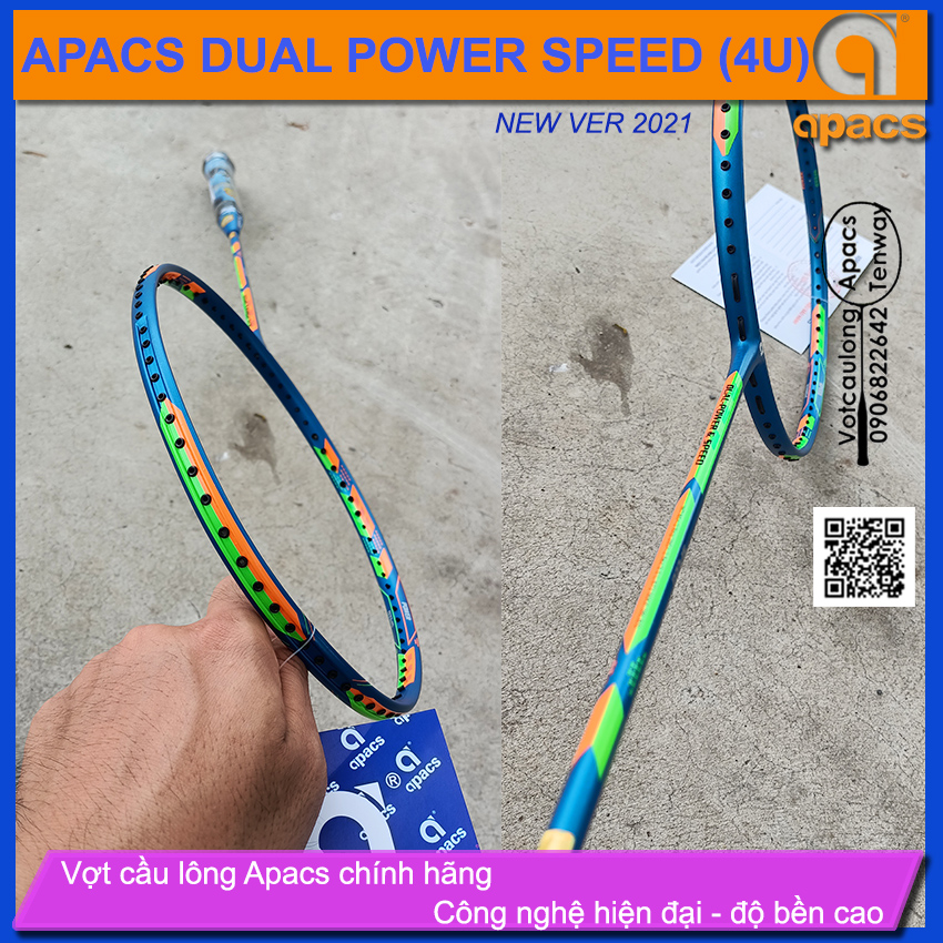 [Vợt cầu lông Apacs Dual Power Speed – 4U] New Version 2021 - Vợt cân bằng công thủ, sơn nhám tuyệt đẹp