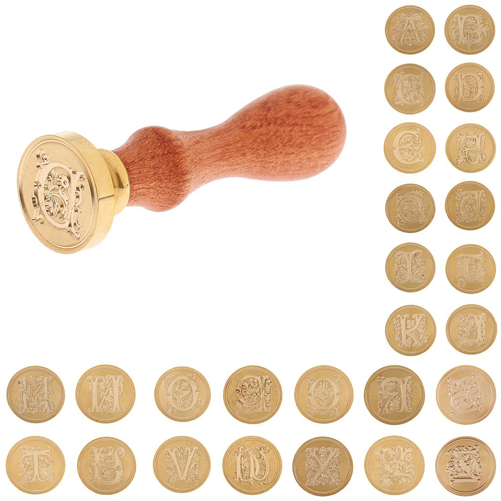 1PC Retro Letter A-Z Sealing Wax Classic Initial Wax Seal Stamps Alphabet DIY Decorative Letter Wooden Stamps Craft Gift