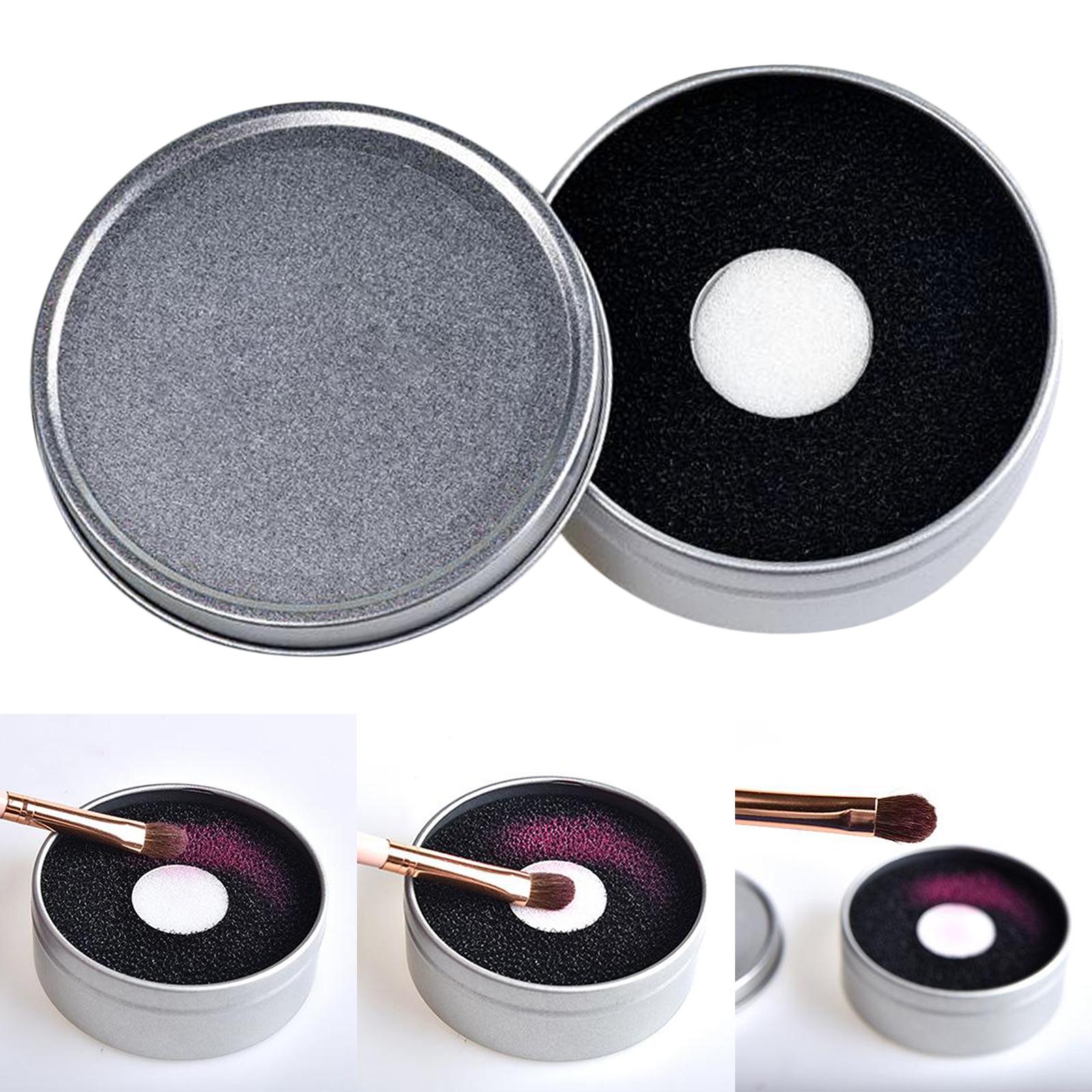 Makeup Brush Cleaner Sponge Eyeshadow Shadow Switch Remover Round Pattern