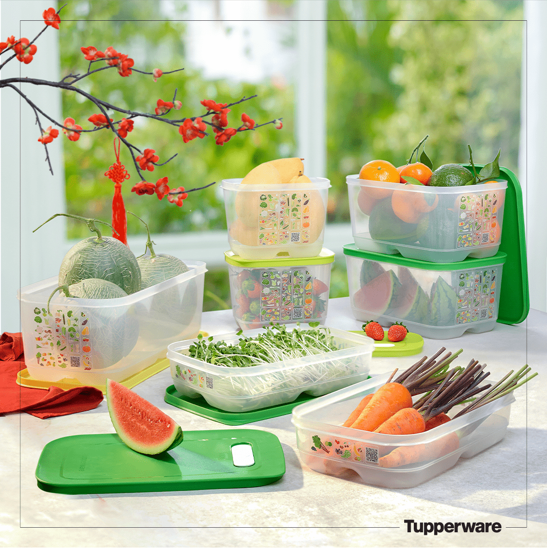 (NEW 2022) Bộ hộp trữ mát có nút hô hấp Ventsmart 7 hộp - Tupperware