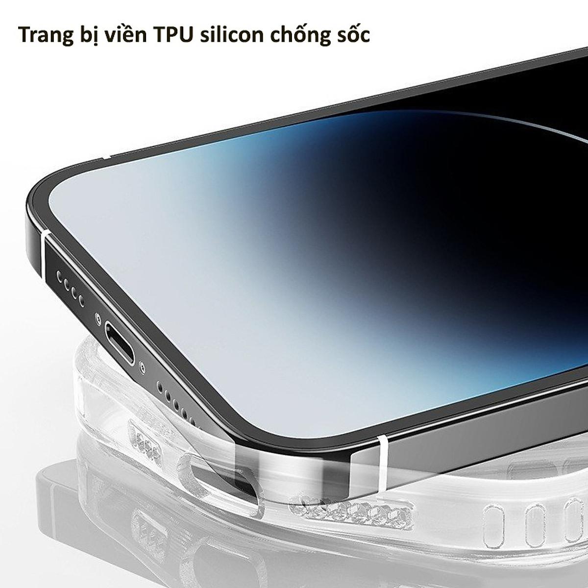 Ốp lưng trong suốt sạc nam châm từ tính cho iPhone 15 Pro Max / 15 Pro / 15 Plus / iP 15 hiệu Likgus Crystal Magnetic - Trang bị đệm khí 4 góc, chống ố vàng, bảo vệ viền camera - Hàng nhập khẩu